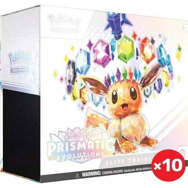 Pokemon S&V Prismatic Evolutions ETB Case x 10 - Sealed Preorder (Jan 17th 2025)